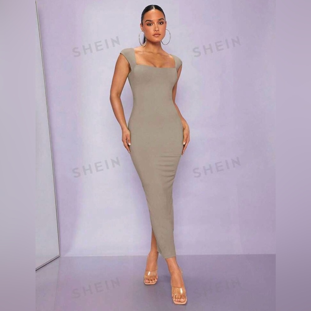 Square Neck Bodycon Dress